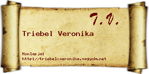 Triebel Veronika névjegykártya